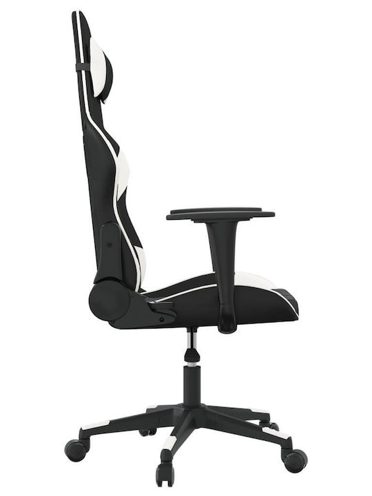 vidaXL 345516 Scaun Gaming Din piele ecologică Negru/alb