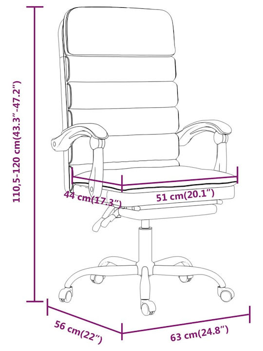 vidaXL vidaXL Office Chair with Massage, Recline, and Adjustable Arms Grey