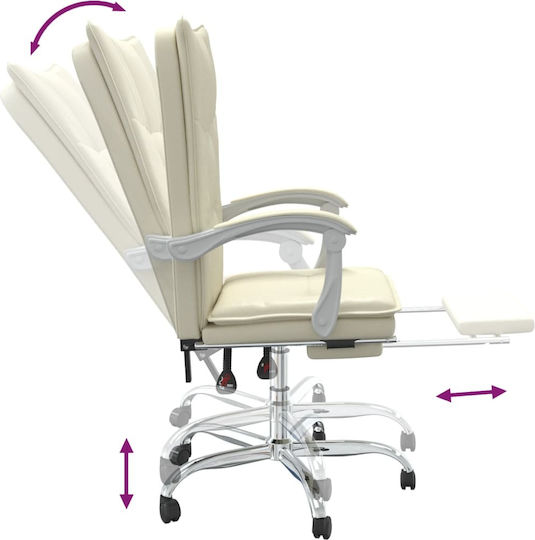 vidaXL vidaXL Office Chair with Adjustable Beige Arms