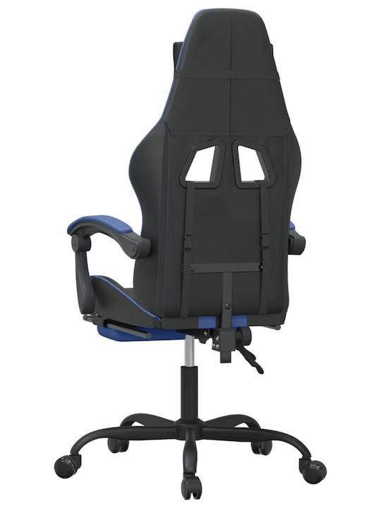 vidaXL 3143830 Artificial Leather Gaming Chair with Footrest Black / Blue