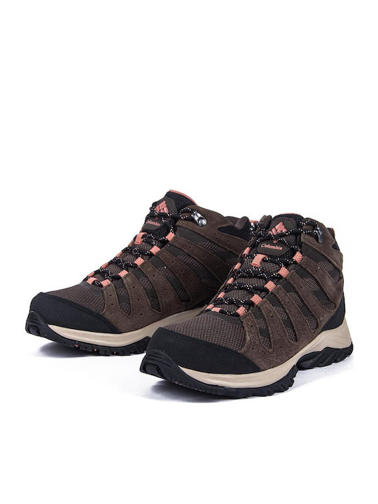 Columbia Redmond III Mid Wp Γυναικεία Ορειβατικά Μποτάκια Καφέ