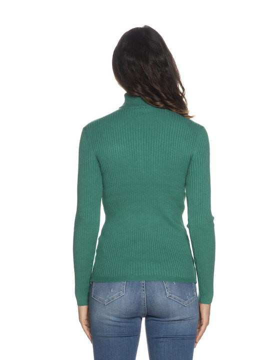 Only Women's Blouse Long Sleeve Turtleneck Green