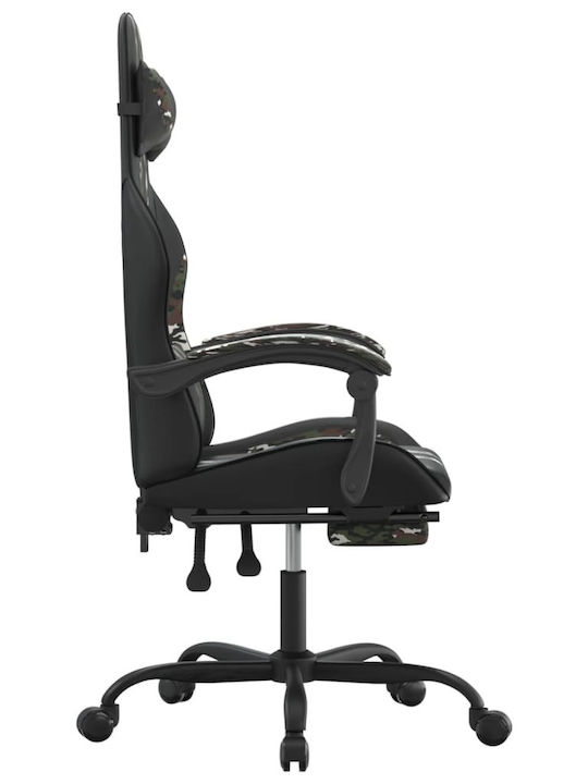 vidaXL 3143841 Artificial Leather Gaming Chair with Footrest Black / Camo