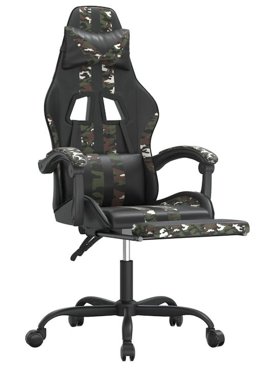 vidaXL 3143841 Artificial Leather Gaming Chair with Footrest Black / Camo