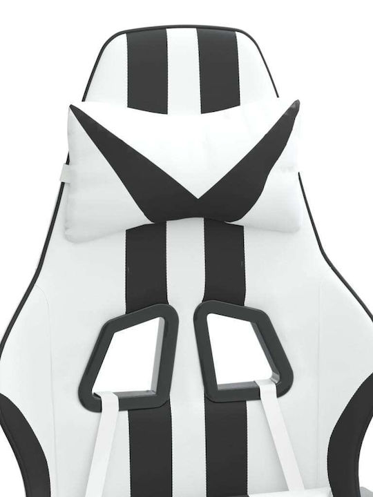 vidaXL 3143840 Gaming Stuhl mit Fußstütze Black / White