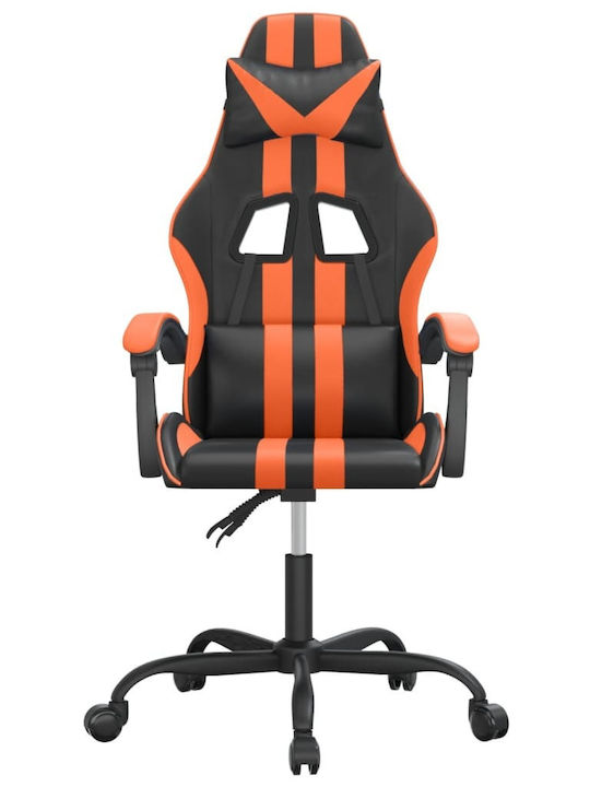 vidaXL 3143824 Καρέκλα Gaming Δερματίνης Μαύρο/Πορτοκαλί