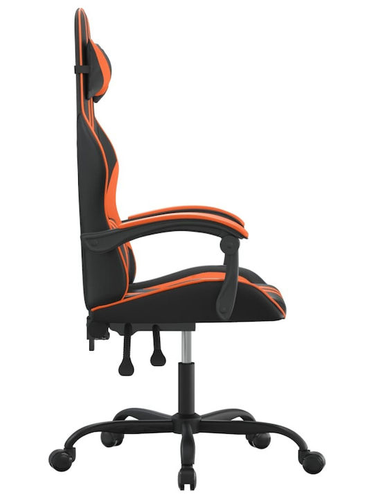 vidaXL 3143824 Καρέκλα Gaming Δερματίνης Μαύρο/Πορτοκαλί