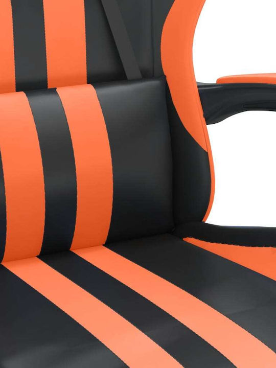 vidaXL 3143824 Καρέκλα Gaming Δερματίνης Μαύρο/Πορτοκαλί