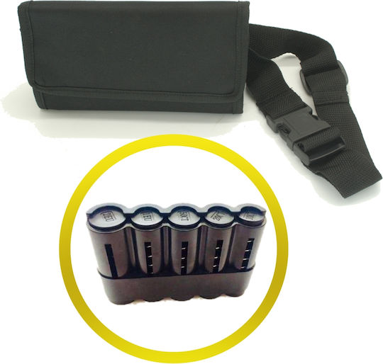 Stoff Brieftasche des Kellners mit 5 Münzbox-Fächern