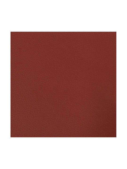 Burgundy Artificial Leather Footstool 60x50x41cm