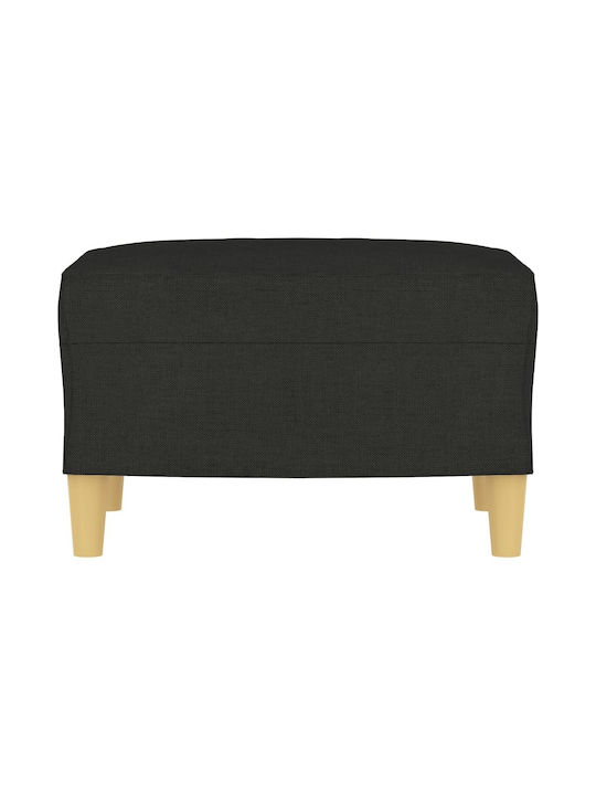 Stoff Fußhocker Schwarz 60x50x41cm