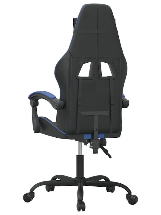 vidaXL 349519 Scaun Gaming Din piele ecologică Negru/Albastru