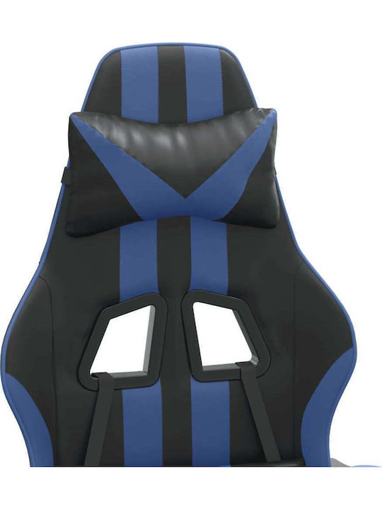 vidaXL 349519 Scaun Gaming Din piele ecologică Negru/Albastru