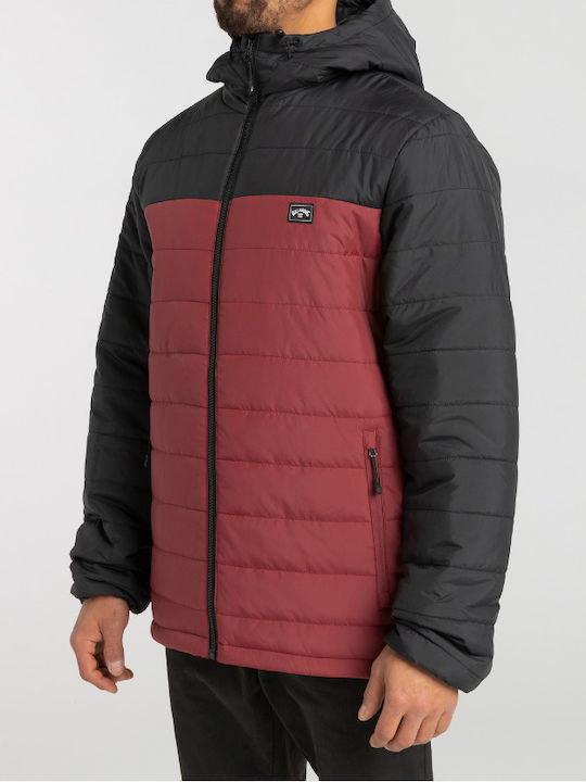 Surf Check Χειμωνιάτικο Μπουφάν Puffer Μπορντό
