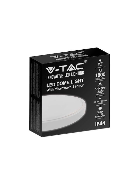 V-TAC Plafonieră de Exterior cu LED Integrat în Culoare Alb 7659
