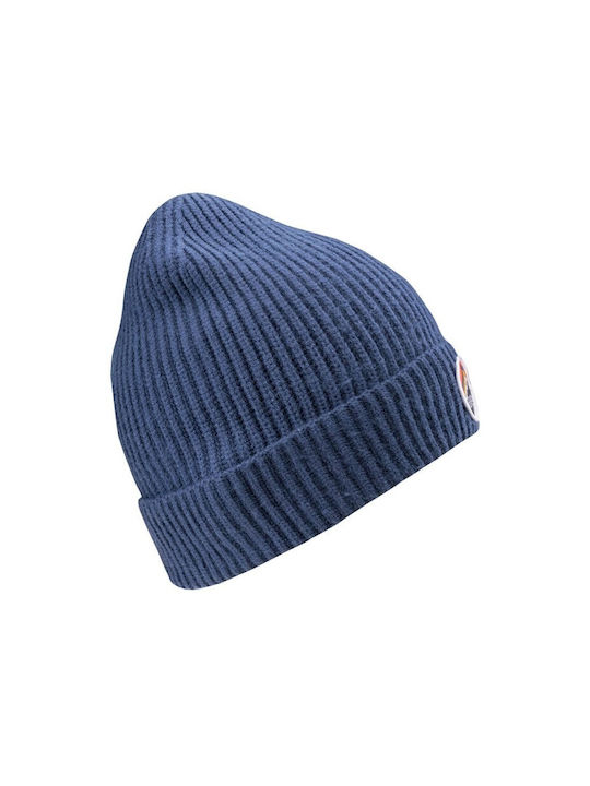 Quentin Beanie Căciulă Pentru Bărbați Cu Tricotat În Coastă Albastră Culoare Full Face