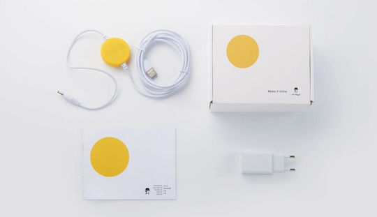 Mr Maria Lumini LED Lampă decorativă pentru copii Smiley XL Galben 45x45x40εκ.