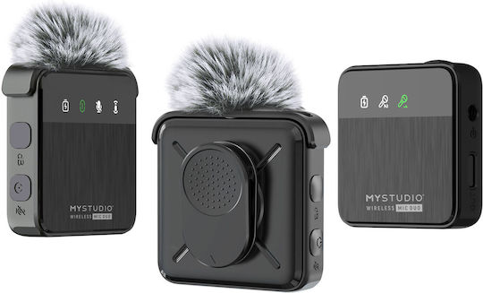 EasyPix MyStudio MIC DUO Σετ Ασύρματο Δυναμικό Μικρόφωνο Πέτου, Clip On για Φωνητικά