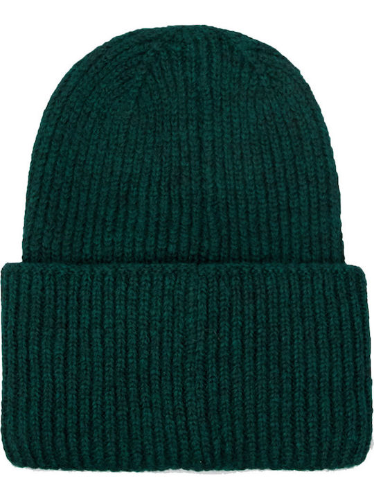 Beanie Ανδρικός Σκούφος με Rib Πλέξη σε Πράσινο χρώμα