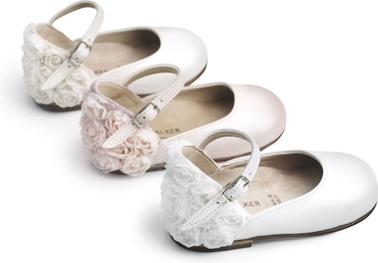 Babywalker Christening Leather Pumps White