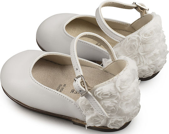Babywalker Christening Leather Pumps White