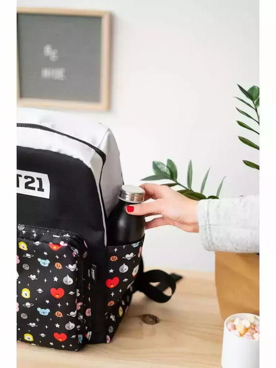Grupo Erik BT21 Ghiozdan De Școală Primară De Spate Cu Husă Pentru Sticlă De Apă Neagră 15 Litri 35 X 20 X 46 Cm
