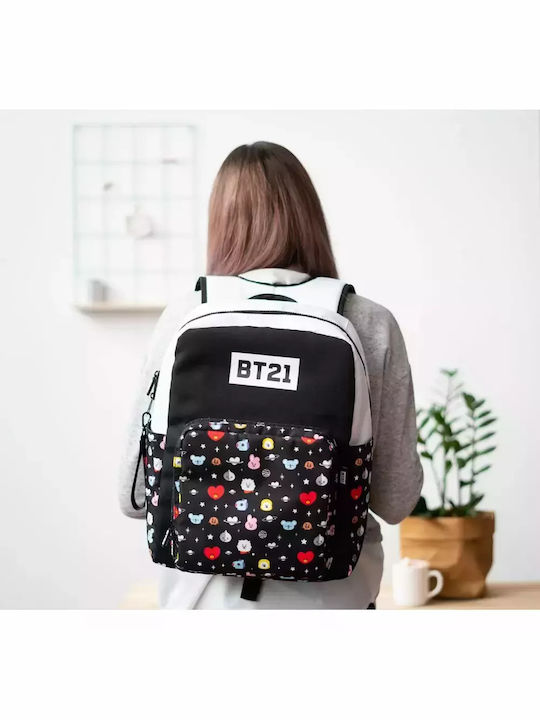 Grupo Erik BT21 Ghiozdan De Școală Primară De Spate Cu Husă Pentru Sticlă De Apă Neagră 15 Litri 35 X 20 X 46 Cm