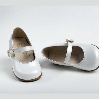 Ever Kid White Baptism Leather Pumps