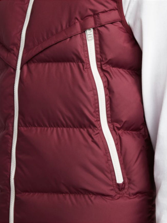 Storm Fit Sleeveless Winter Jacket Puffer Windproof Burgundy