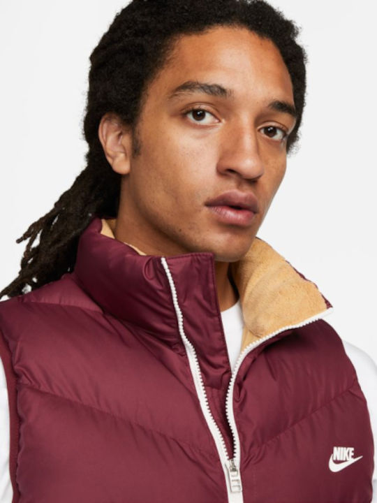 Storm Fit Sleeveless Winter Jacket Puffer Windproof Burgundy