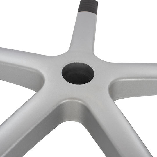 HomeMarkt Star for Office Chair Polypropylene 70x70cm Silver-Black