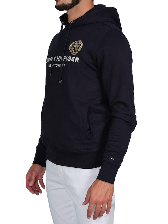 Tommy Hilfiger Men's Sweatshirt with Hood and Pockets Navy Blue