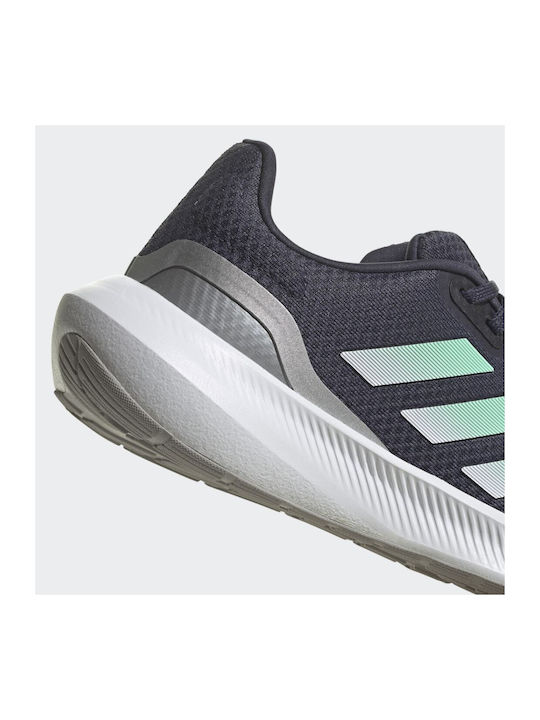Runfalcon 3 Sport Shoes Running Shadow Navy / Pulse Mint / Silver Metallic