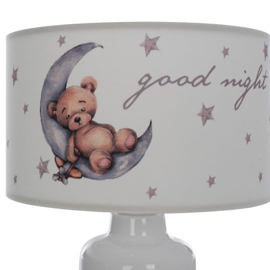 HomeMarkt Led Παιδικό Φωτιστικό Πορτατίφ Baloo με Προβολή Σχεδίων Λευκό 24x24x32εκ.
