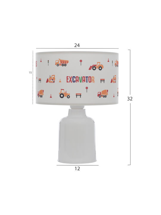 HomeMarkt Led Παιδικό Φωτιστικό Πορτατίφ Baloo Λευκό 24x24x32εκ.