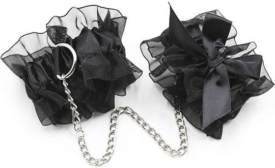Crushious BDSM Kit Χειροπέδων Μάσκας & Διακοσμητικά Θηλών Μαύρο 3τμχ