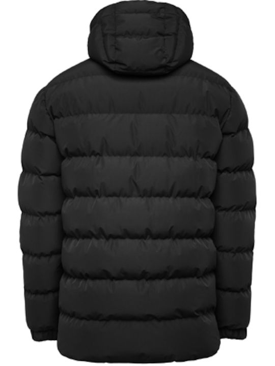 Roly Nepal Herren Winter Jacke Puffer Schwarz