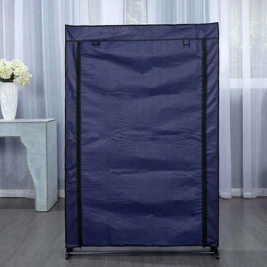 Fabric Shoe Organizer with 9 Shelves Blue 91x16x139cm