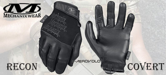 Mechanix Wear T/S Recon Covert Military Gloves Black in Black Color