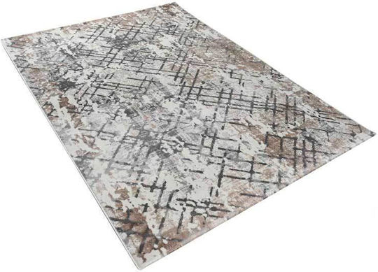 Estia 2609 Teppich Rechteckig Synthetisch,Polyester/Cotton/Leather Smoke Ivory