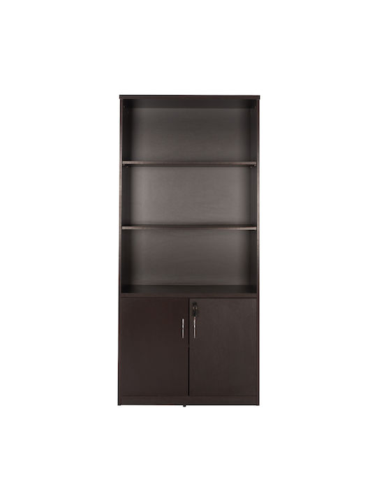 Bibliotecă Sienna Gri 80x40x180 cm