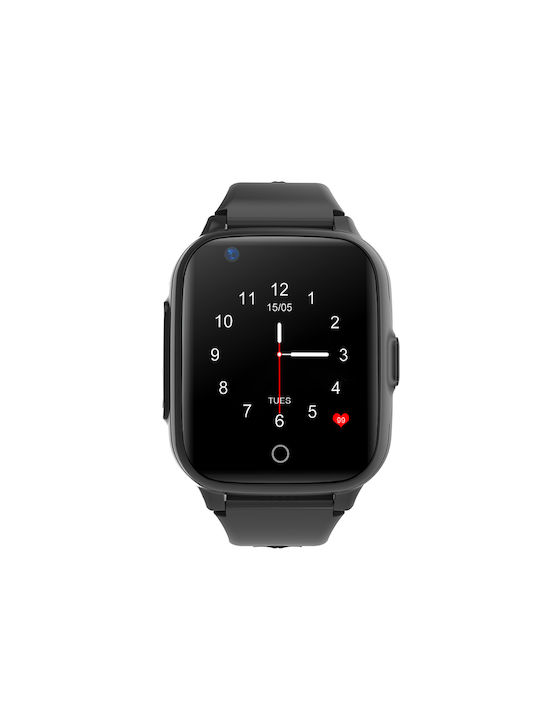 Wonlex Kinder Smartwatch mit GPS und Kautschuk/Plastik Armband Schwarz