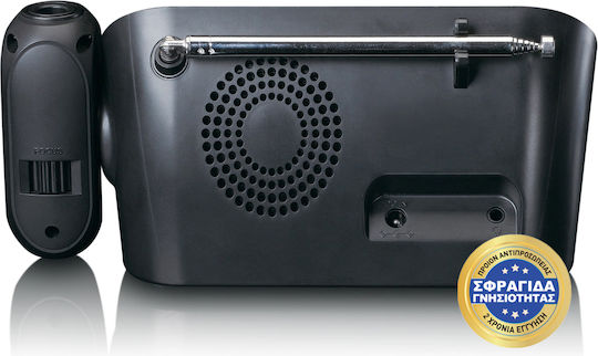 Lenco CR-615 Ceas De Masă Digital LCD Cu Ceas Deșteptător Și Radio Negru CR-615BK