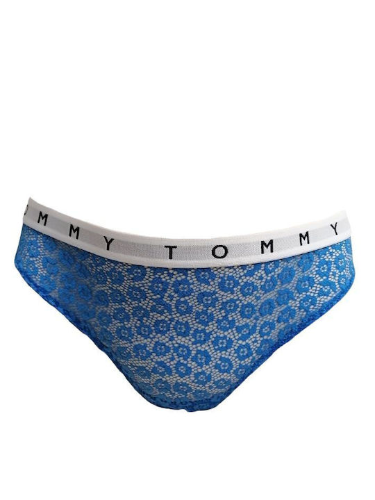 Βαμβακερά Γυναικεία String 3Pack με Δαντέλα Black / Blue / Pink