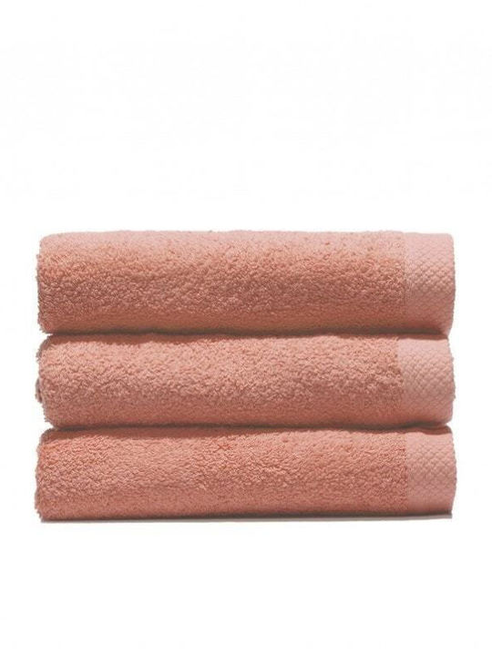 Cryspo Trio Σετ Πετσέτες Μπάνιου 3τμχ Premium Pale Pink Βάρους 600gr/m²