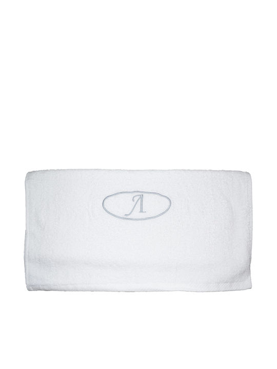 Viopros Facecloth Μονόγραμμα Λ 641292 50x100cm. White Weight 480gr/m²