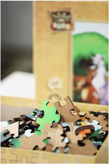 Wooden Kids Puzzle The Hardworking Rhinoceros for 3+ years+ Years 16pcs Art Puzzle