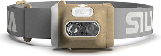 Silva Rechargeable Headlamp LED IPX5 with Maximum Brightness 350lm Terra Scout H 3xAAA Beige