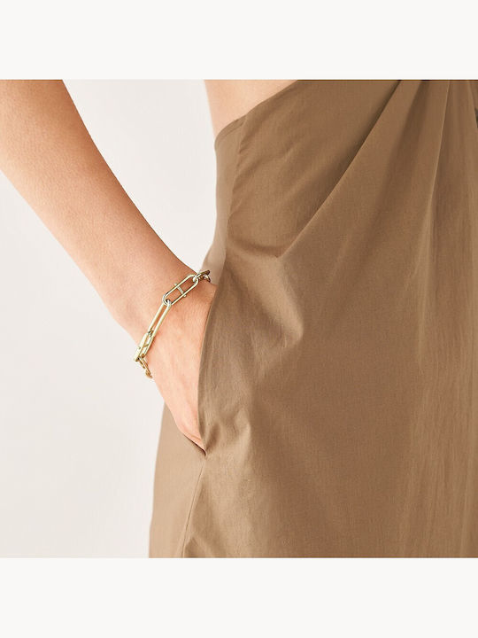 Fossil Fossil Heritage D-Link Women's Bracelet Chain Made of Stainless Steel Gold Plated 19cm