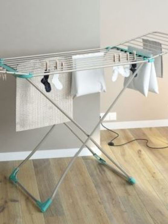Metaltex Capri Πτυσσόμενη Απλώστρα Δαπέδου από Μέταλλο με Μήκος Απλώματος 20m